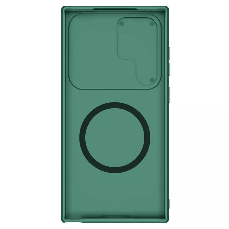 Карбоновая накладка Nillkin CamShield Pro Magnetic для Samsung Galaxy S24 Ultra (Deep Green) в магазине vchehle.ua