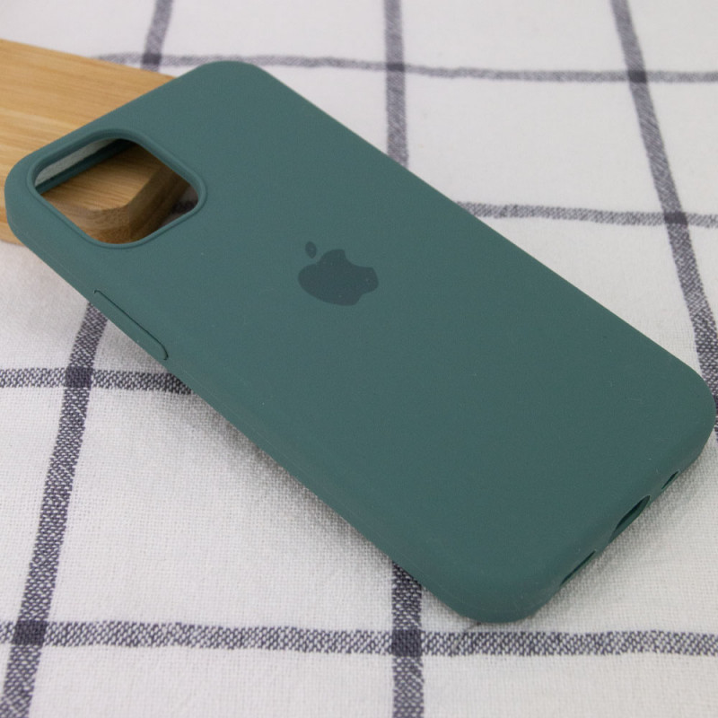 Фото Чехол Silicone Case Full Protective (AA) для Apple iPhone 14 Pro (6.1") (Зеленый / Pine green) на vchehle.ua
