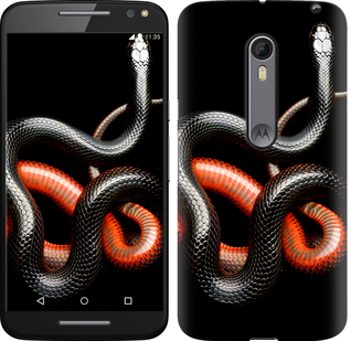 

Чехол Красно-черная змея на черном фоне для Motorola Moto X Style 482285