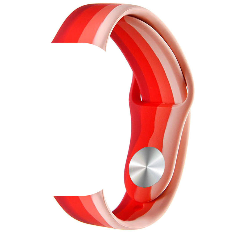 

Силиконовый ремешок Rainbow для Apple watch 38mm / 40mm (Рожевий / Червоний) 1228156
