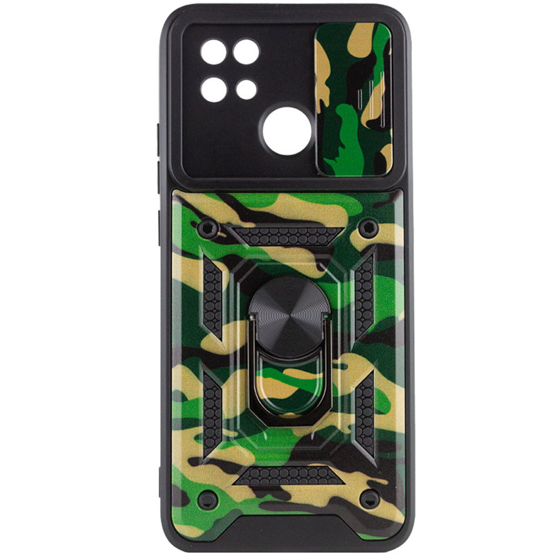 Фото Ударопрочный чехол Camshield Serge Ring Camo для Xiaomi Redmi 9C / 10A (Зеленый / Army Green) в магазине vchehle.ua