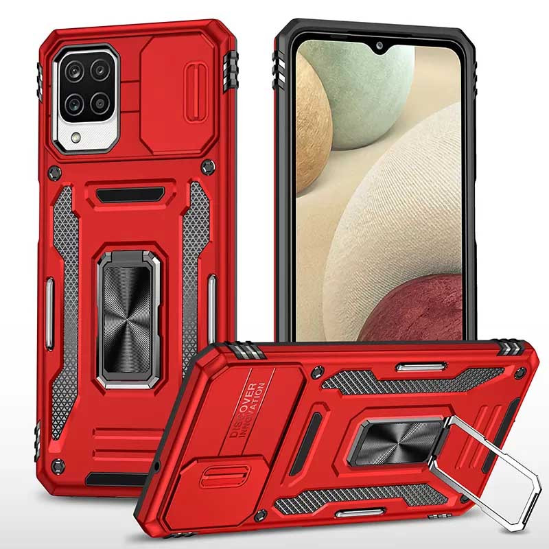 Ударопрочный чехол Camshield Army Ring для Samsung Galaxy M53 5G (Красный / Red)