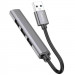 Фото Переходник Hoco HB26 4in1 (USB to USB3.0+USB2.0*3) (Metal gray) в магазине vchehle.ua