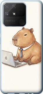 Чехол Funny Capybara CEO Working для Realme Narzo 50A