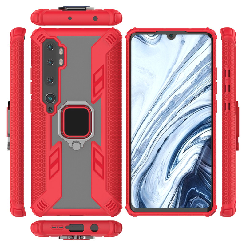 Фото Ударостійкий чохол Combo Ring for Magnet на Xiaomi Mi Note 10 / Note 10 Pro/Mi CC9 Pro (Червоний) на vchehle.ua