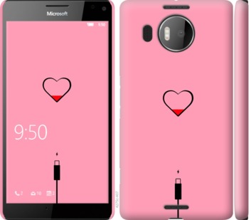 

Чехол Подзарядка сердца1 для Microsoft Lumia 950 XL Dual Sim 730512