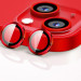 Купить Защитное стекло Metal Classic на камеру (в упак.) для Apple iPhone 13 mini / 13 (Красный / Red) на vchehle.ua
