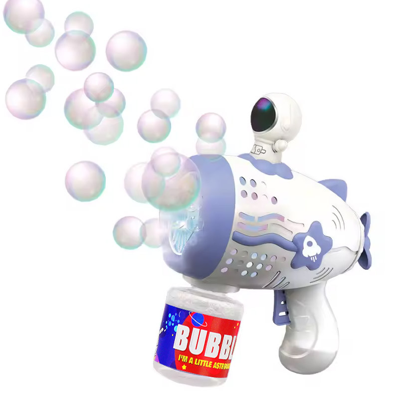 Пистолет с мыльными пузырями Astronaut Bubble Gun Music+50ml bottle (4хАА не входят в комплект) (Purple)