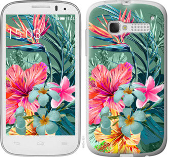 

Чехол Тропические цветы v1 для Alcatel One Touch Pop C5 5036D 845410