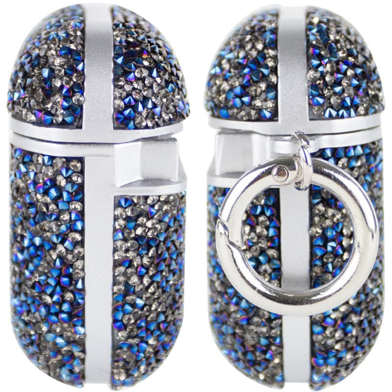 Фото TPU чохол Bling World Rock Diamond на наушников AirPods 1/2 (Синій) в маназині vchehle.ua