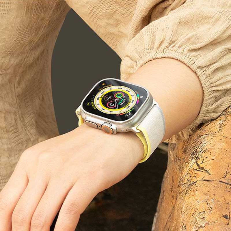 Замовити Ремінець Hoco WA14 Original series Apple watch (38/40/41mm) (Yellow with White) на vchehle.ua