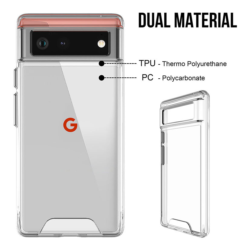 Фото Чохол TPU Space Case transparent на Google Pixel 6 (Прозорий) на vchehle.ua