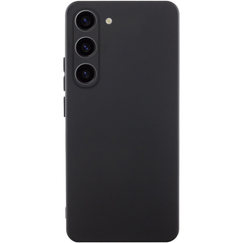 Чехол TPU GETMAN Liquid Silk Full Camera для Samsung Galaxy S23 (Черный / Black)