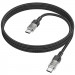 Фото Дата кабель Hoco U129 Spirit Transparent Type-C to Type-C 60W (1.2m) (Black) в магазине vchehle.ua
