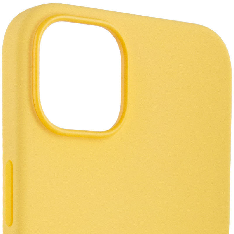Фото Чехол Silicone case (AAA) full with Magnetic Safe для Apple iPhone 14 Pro Max (6.7") (Желтый / Sunglow) в магазине vchehle.ua