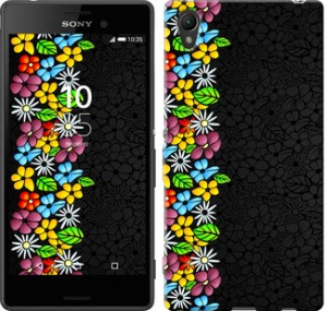 Чехол цветочный орнамент для Sony Xperia XA