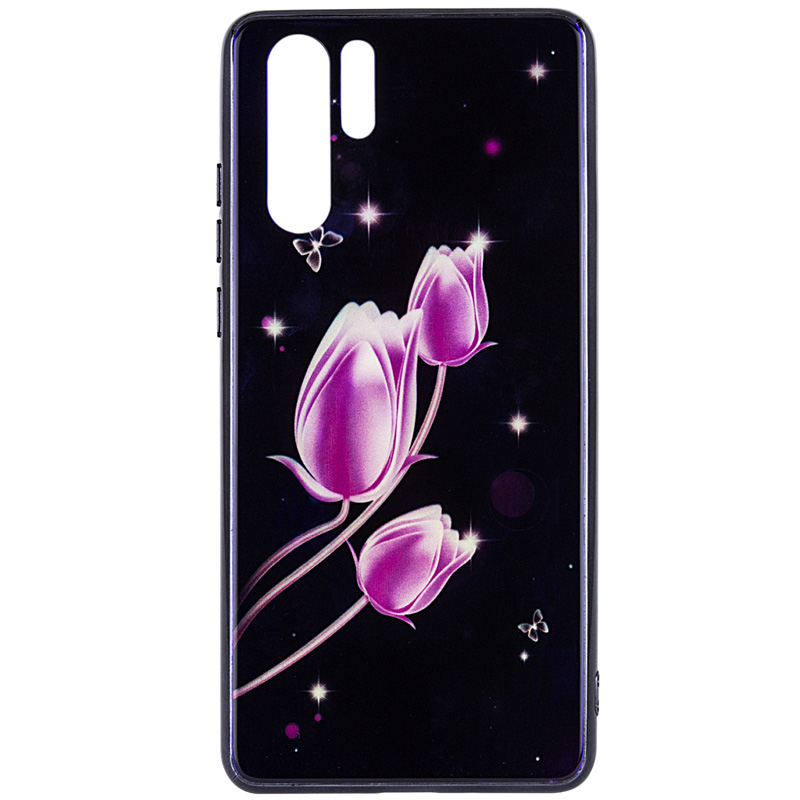 

TPU + Glass чохол Fantasy з глянцевими торцями на Huawei P30 Pro (Тюльпаны) 700176
