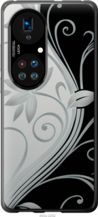 Чехол Цветы на чёрно-белом фоне для Huawei P50