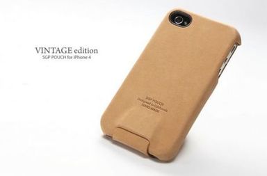 Кожаный чехол SGP Vintage  для Iphone 4