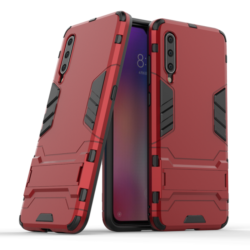 

Ударопрочный чехол-подставка Transformer для Samsung Galaxy M30 с мощной защитой корпуса (Красный / Dante Red) 707521