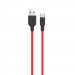 Дата кабель Hoco X21 Silicone Type-C Cable (1m) (Чорний / Червоний)