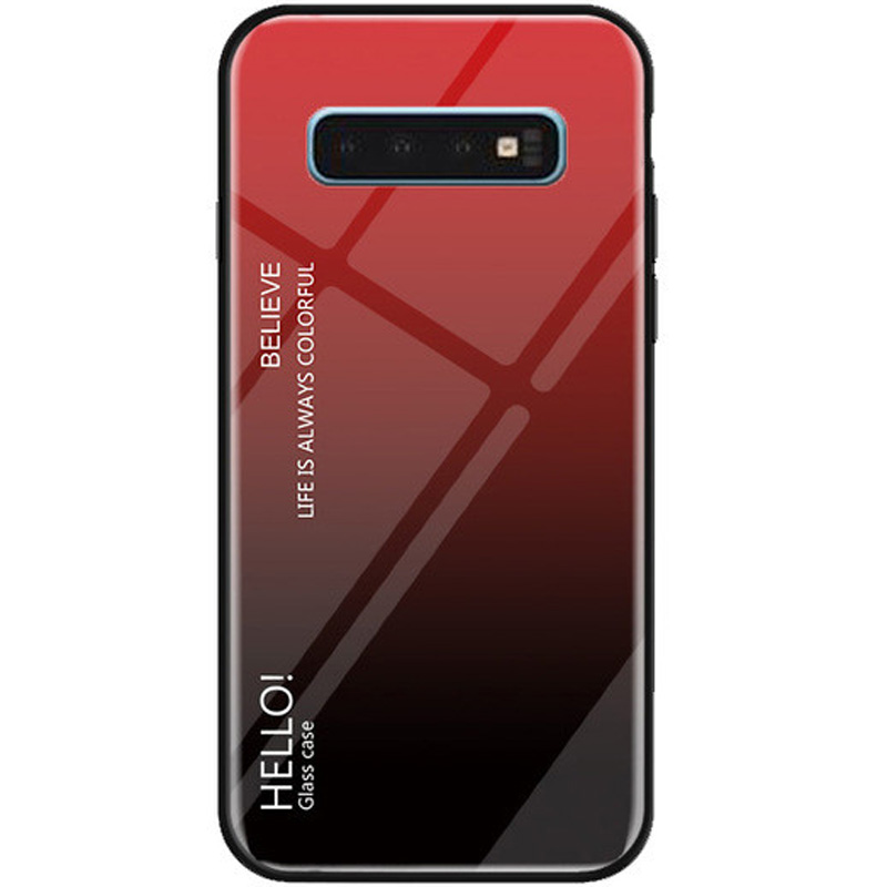 

TPU+Glass чехол Gradient HELLO для Samsung Galaxy S10e (Красный) 686313