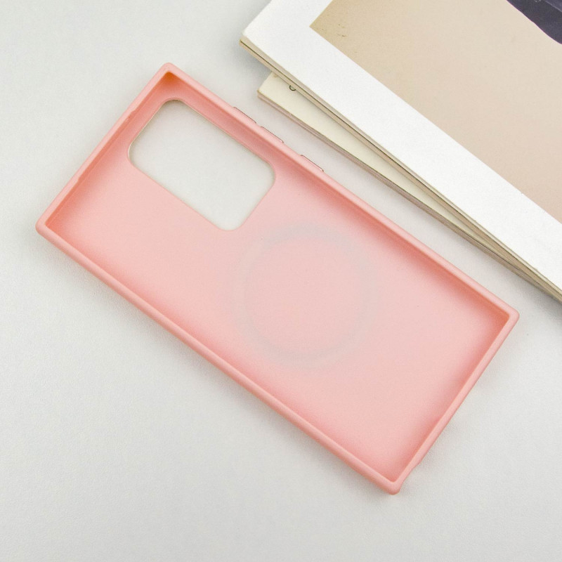 TPU чехол Bonbon Metal Style with Magnetic safe для Samsung Galaxy S24 Ultra (Розовый / Light Pink) в магазине vchehle.ua