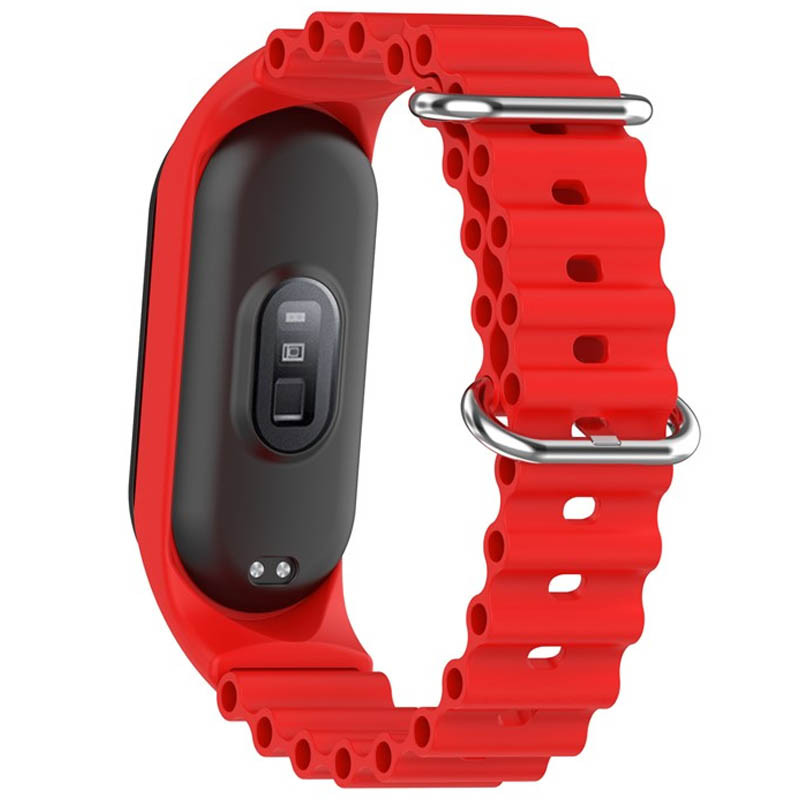 Фото Ремінець Ocean Band для Xiaomi Mi Band 7/6/5/4/3 (Червоний / Red) в маназині vchehle.ua