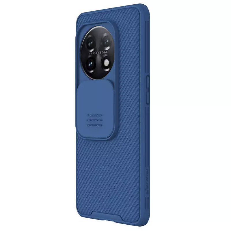 Фото Карбоновая накладка Nillkin Camshield (шторка на камеру) для OnePlus 11 (Синий / Blue) в магазине vchehle.ua