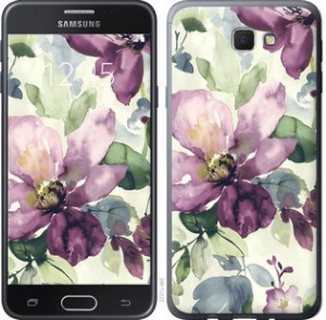 Чехол Цветы акварелью для Samsung Galaxy J7 Prime