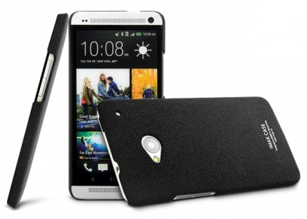 Пластиковая накладка IMAK Cowboy series для HTC One DUAL/802d (+ пленка) (Черный)