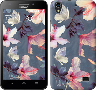 

Чехол Нарисованные цветы для Huawei G620S 596397
