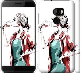 

Чохол Дівчина з келихом на HTC One X10 841436
