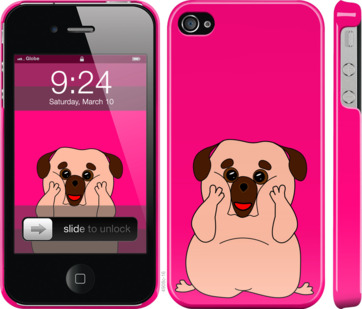 

Чехол Весёлый мопс для iPhone 4 928221
