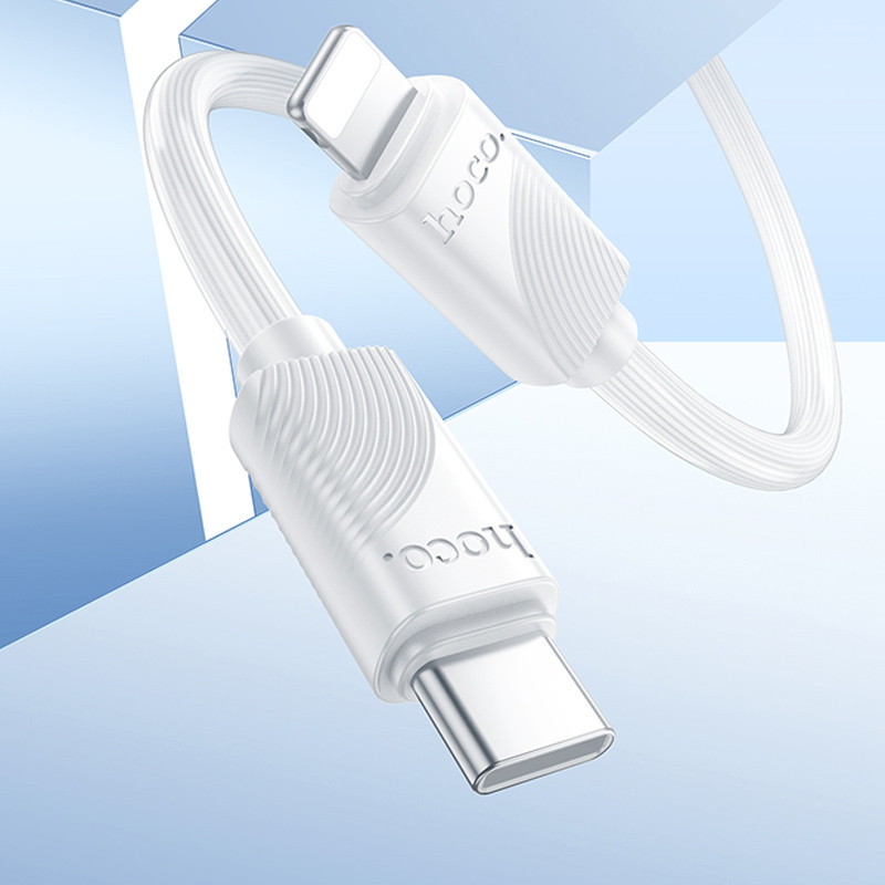 Фото Дата кабель Hoco X114 Energy Type-C to Lightning 27W (1m) (White) в магазине vchehle.ua
