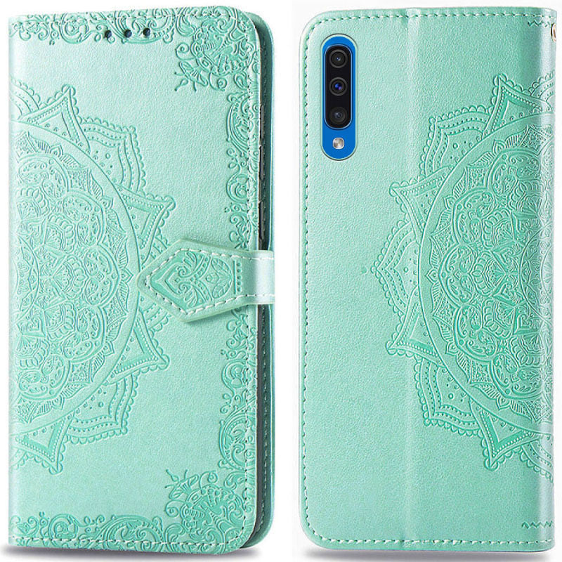 Кожаный чехол (книжка) Art Case с визитницей для Samsung Galaxy A50 (A505F) / A50s / A30s (Бирюзовый) в магазине vchehle.ua
