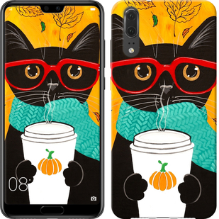 

Чехол Осенний кот для Huawei P20 639826