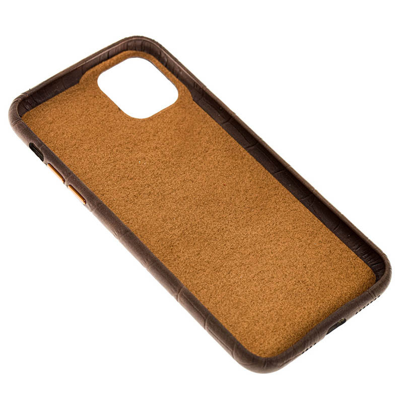 Фото Шкіряний чохол Croco Leather на Apple iPhone 11 Pro (5.8") (Brown) на vchehle.ua