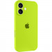 Чехол Silicone Case Full Camera Protective (AA) для Apple iPhone 16 (6.1") (Кислотно-зеленый / Acid Green)