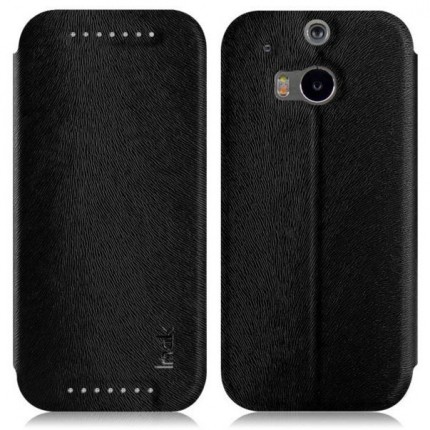 Кожаный чехол (книжка) IMAK Fun Series для HTC New One 2 / M8 (Черный)