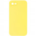 Silicone Case Square Full Camera Protective (AA) NOLOGO для Apple iPhone 7 / 8 / SE (2020) (4.7") (Желтый / Yellow)