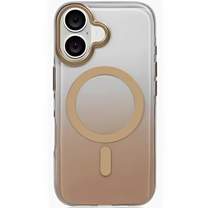 Чехол TPU+PC Phantom with Magnetic Safe для Apple iPhone 16 (6.1") (Golden)