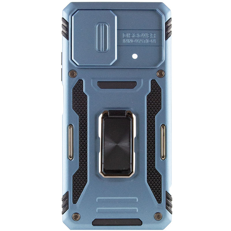 Фото Удароміцний чохол Camshield Army Ring на Xiaomi Poco X5 Pro 5G / Note 12 Pro 5G (Блакитний / Light Blue) на vchehle.ua