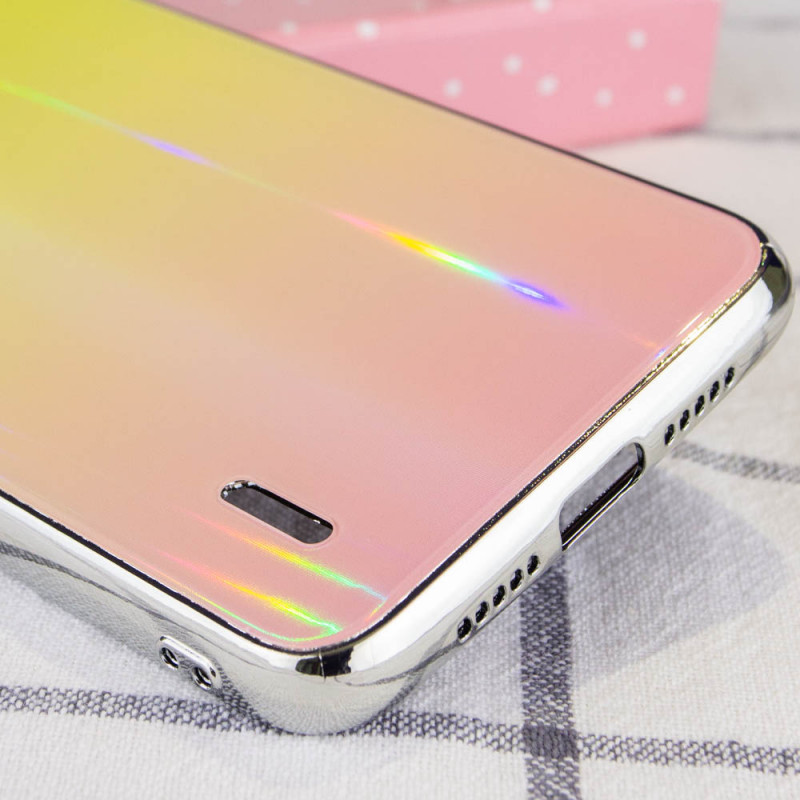 

TPU + Glass чохол Gradient Aurora з лого для Xiaomi Mi A3 (CC9e) (Рожевий) 743658