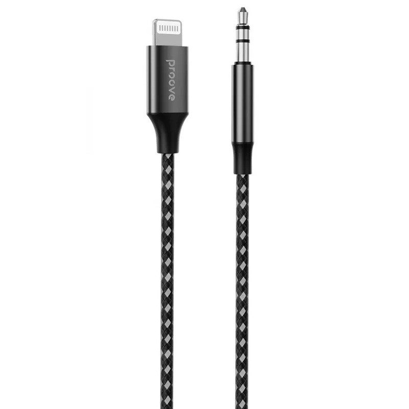 Аудіо кабель Aux Proove SoundMesh Lightning to 3.5mm (1m) (Gray)