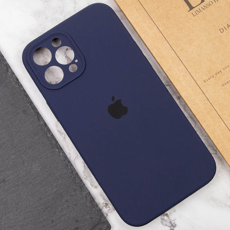 Купити Чохол Silicone Case Full Camera Protective (AA) на Apple iPhone 12 Pro (6.1") (Темно-синій / Midnight blue) на vchehle.ua