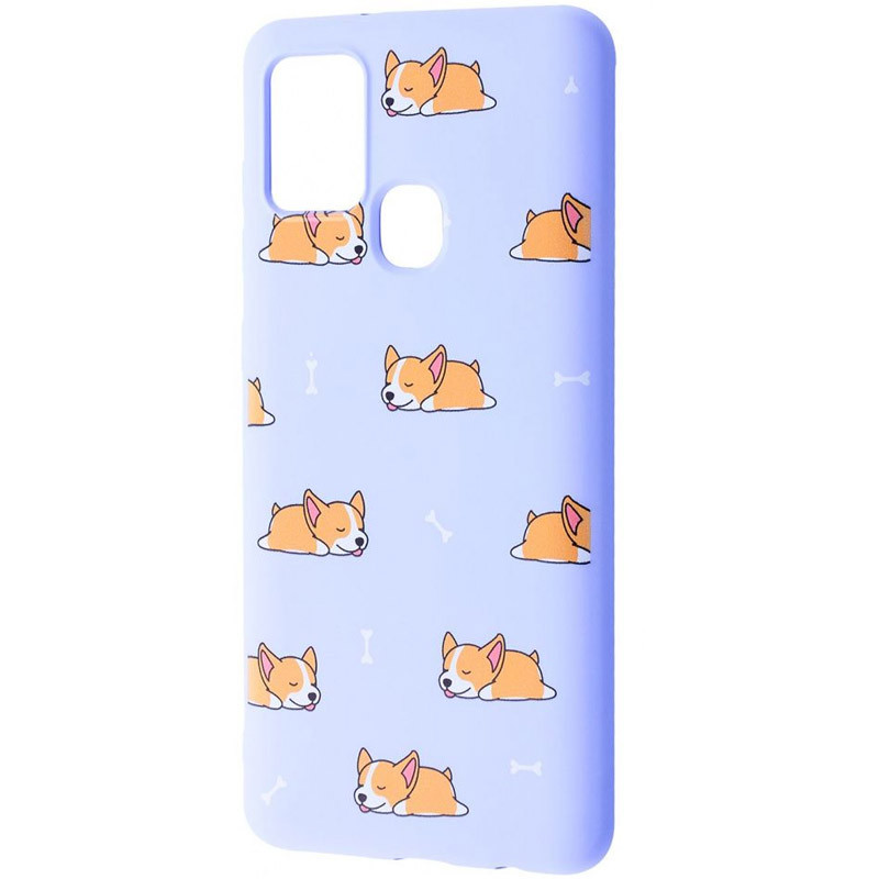 

TPU чехол WAVE Fancy для Samsung Galaxy A21s (Sleeping corgi / Light purple) 1060054