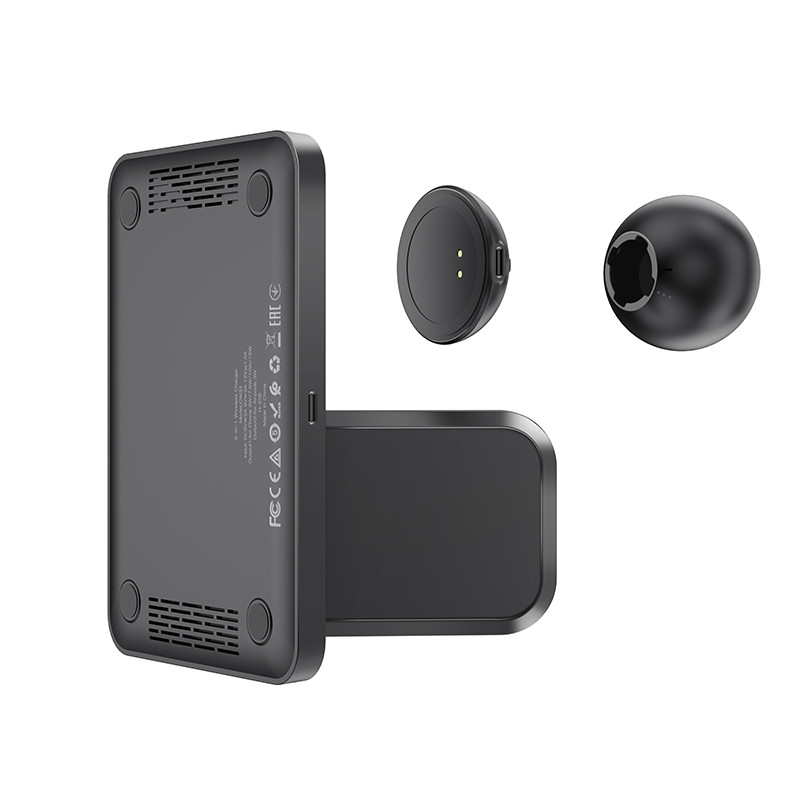 Фото Уцінка БЗП Hoco CW33 Ultra Charge 3in1 (Розкрита упаковка / Чорний) в маназині vchehle.ua