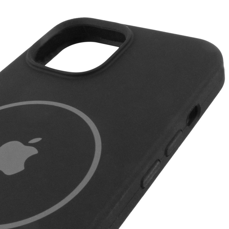 Чохол Silicone Case Full Protective (AA) with Magnetic Safe на Apple iPhone 12 Pro Max (6.7") (Чорний / Black) в магазині vchehle.ua