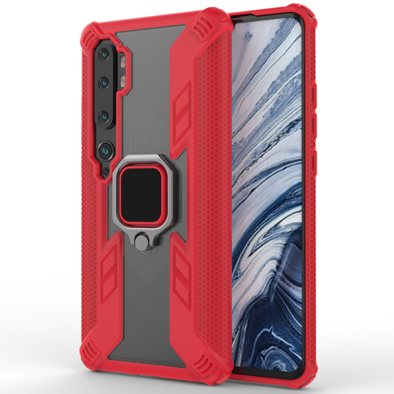 Ударостійкий чохол Combo Ring for Magnet на Xiaomi Mi Note 10 / Note 10 Pro/Mi CC9 Pro (Червоний)